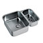 Liquida NR590SS 1.5 Bowl Reversible Undermount Stainless Steel Kitchen Sink