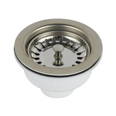 Liquida SW3CH Kitchen Sink Basket Strainer Waste In Chrome