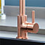Liquida W06CP Swan Neck Monobloc Single Lever Copper Kitchen Mixer Tap