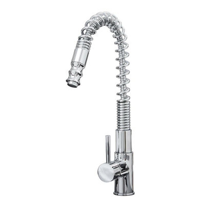 Liquida W07CH Chrome Pull Out Spray Single Lever Monobloc Kitchen Sink Mixer Tap
