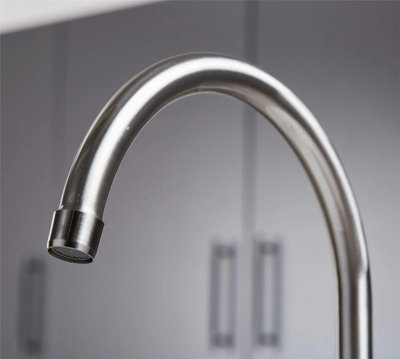 Liquida W23BN Brushed Nickel Traditional Two Hole Bridge Lever Kitchen Tap