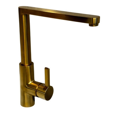 Liquida W25BR 360 Degree Swivel Spout Brushed Brass Kitchen Mixer Tap