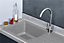 Liquida ZEN100CG 1.0 Bowl BIO Composite Reversible Grey Kitchen Sink With Waste