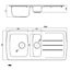 Liquida ZEN150WH 1.5 Bowl BIO Composite Reversible White Kitchen Sink With Waste
