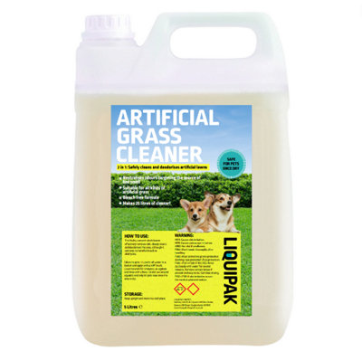 Liquipak Artificial Grass Cleaner &  Deodoriser Pet Friendly, Fresh Cut Grass 5L