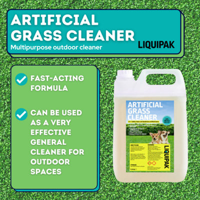 Liquipak Artificial Grass Cleaner &  Deodoriser Pet Friendly, Fresh Cut Grass 5L