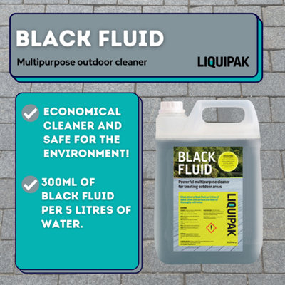 Liquipak Black Fluid Outdoor Cleaner & Deodoriser Concentrated Formula 2x5L