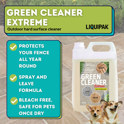 Liquipak Patio Cleaner, Green Cleaner Mould & Algae Remover Ready to Use 2x5L