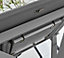 Lira Modern Rectangular Grey High Gloss Extending Dining Table 100cm 4 or 6 Seater with White Metal Starburst Legs