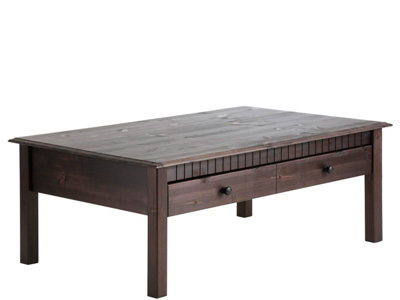 Lisa 2 Drawer Coffee Table in Pine Brown