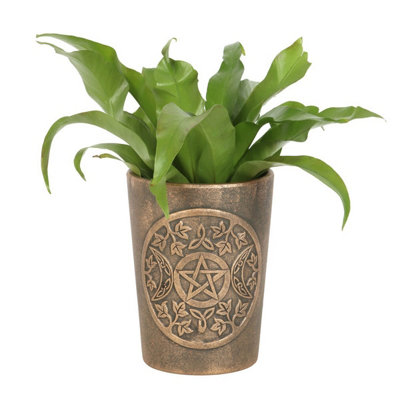 Lisa Parker Triple Moon Terracotta Flower Pot Bronze (One Size)