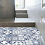 Lisbon Blue Tiles Melange Self-adhesive kitchen, bathroom, home floor sticker