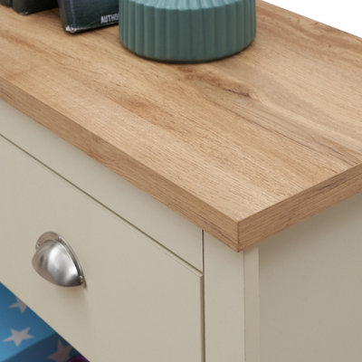 Lisbon Console Hall Way Table with 2 Drawers Cream