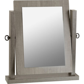 Lisbon Dressing Table Mirror - L9 x W44 x H48.5 cm - Black Wood Grain