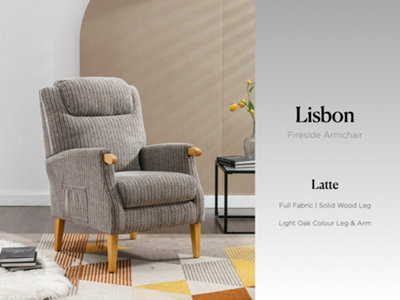 Lisbon Fireside Amrchairs (Latte)