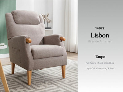 Lisbon Fireside Amrchairs (Taupe)