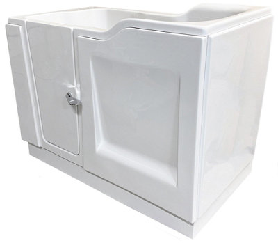 Lisna Waters Barbuda Square Left Hand Deep Soak Walk In Bath Easy Access 1220mm x 660mm MADE IN UK
