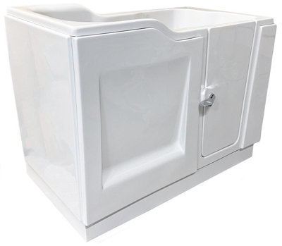 Lisna Waters Barbuda Square Right Hand Deep Soak Walk In Bath Easy Access 1220mm x 660mm MADE IN UK