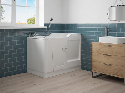 Lisna Waters Bavaro Left Hand Deep Soak Walk In Bath 1220mm x 750mm Esay Access MADE IN UK