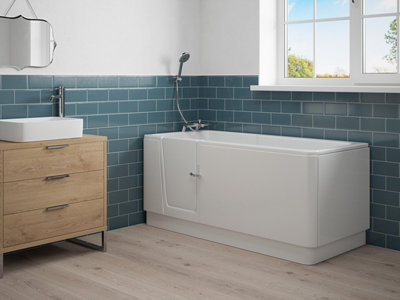 Lisna Waters Bermuda Left Hand Full Length Walk In Bath 1685mm x 750mm MADE IN UK