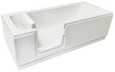Lisna Waters Grenada Left Hand Full Length Easy Access Walk In Bath 1685mm x 700mm MADE IN UK