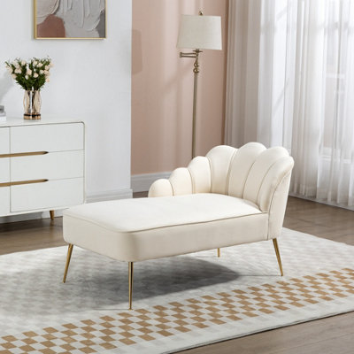 Gold chaise deals lounge sofa