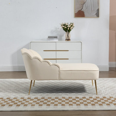 Cream colored chaise lounge sale