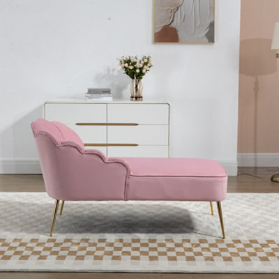 Blush pink chaise online lounge chair