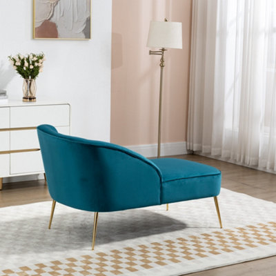 Teal blue deals chaise lounge