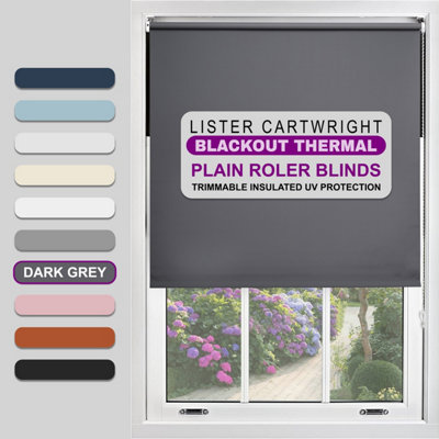 Lister Cartwright Blackout Plain Roller Blinds Windows Blind Child ...