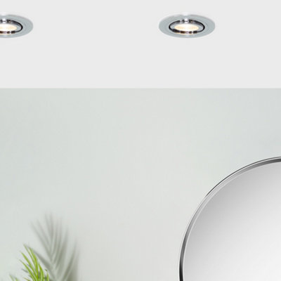 Litecraft 2 Pack Chrome 1 Lamp Modern Bathroom Downlights