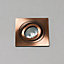 Litecraft 2 Pack Copper 1 Lamp Modern IP65 Square Tiltable Bathroom Downlights