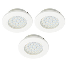 Litecraft 3 Pack Conwy White Natural White Conwy Kitchen LED Under Cabinet Light