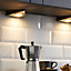 Litecraft 3 Pack Scott Satin Nickel Warm White Kitchen LED Under Cabinet Light
