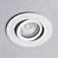 Litecraft 5 Pack White 1 Lamp Modern IP65 Circular Tiltable Bathroom Downlights