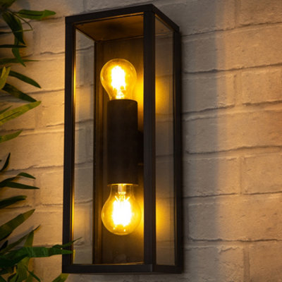 2 bulb outdoor on sale wall light