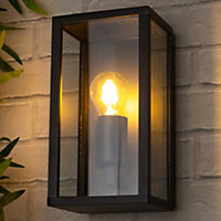Litecraft Alders Black Outdoor Wall Light