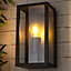 Litecraft Alders Black Outdoor Wall Light