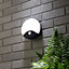 Litecraft Alford Black Round Outdoor Wall Light with PIR Sensor