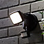 Litecraft Alma Black Outdoor Wall Light with PIR Sensor