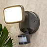Litecraft Alma Grey Outdoor Wall Light with PIR Sensor