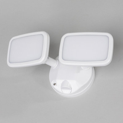 Litecraft Alma White 2 Lamp Modern Outdoor LED Wall Light