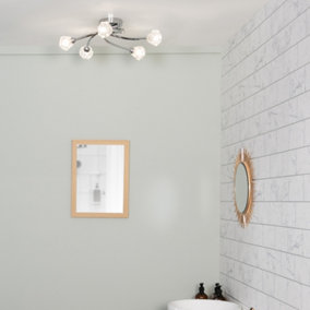 Litecraft Alula Chrome 5 Arm Bathroom Ceiling Light