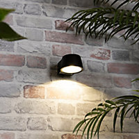 Litecraft Arnold Black Modern Outdoor LED Wall Light