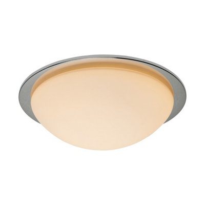 Litecraft Arwel Chrome LED Flush Bathroom Ceiling Light