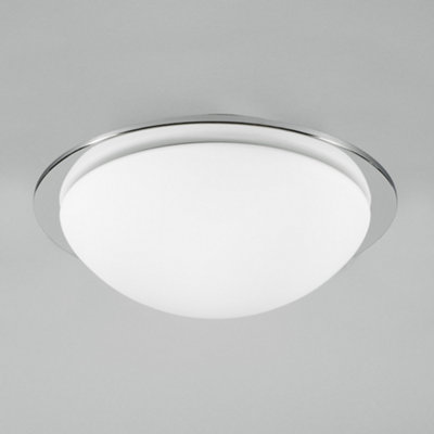 Litecraft Arwel Chrome LED Flush Bathroom Ceiling Light