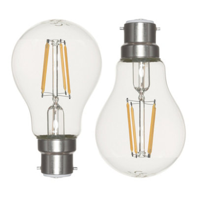 Litecraft B22 6W Pack of 2 Natural White Vintage Filament LED Light Bulb