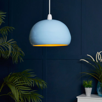 Duck egg blue store lamp shade b&q