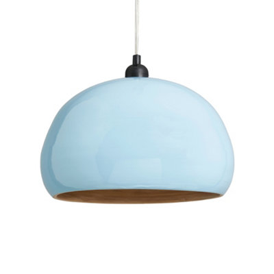 Litecraft Bamboo Duck Egg Blue Easy Fit Lamp Shade