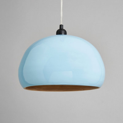 Litecraft Bamboo Duck Egg Blue Easy Fit Lamp Shade